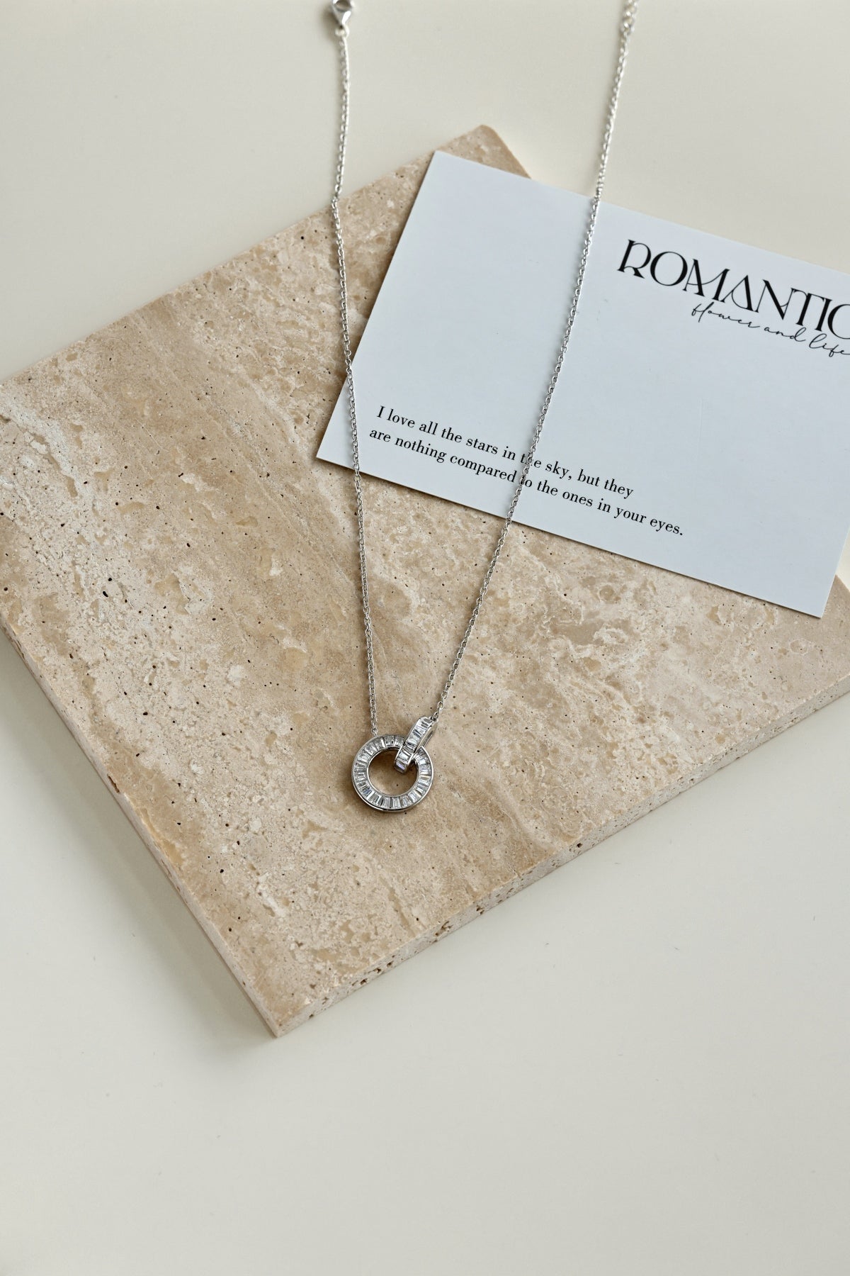 Silver Interlocking Circles Necklace