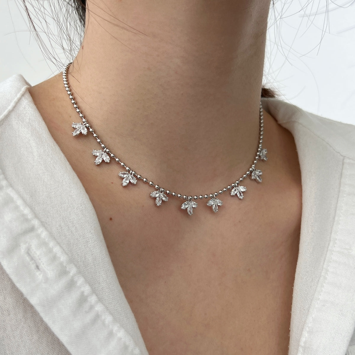 Floral Drop Necklace