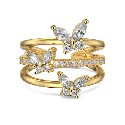 Butterfly Trio Ring - Gold