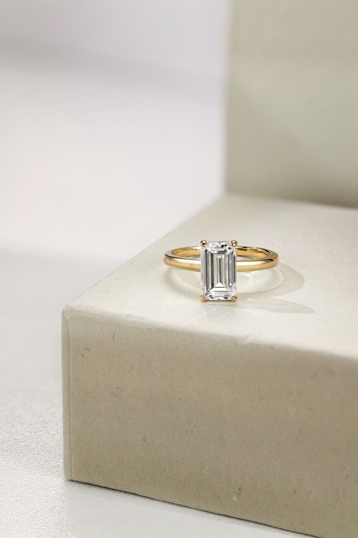 Emerald Cut Gold Ring