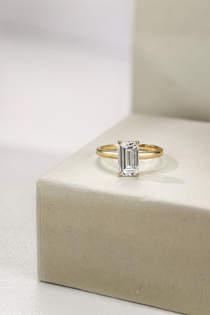 Emerald Cut Gold Ring