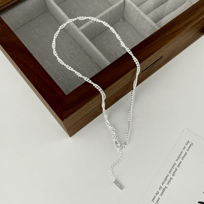 Silver Twist Chain Necklace