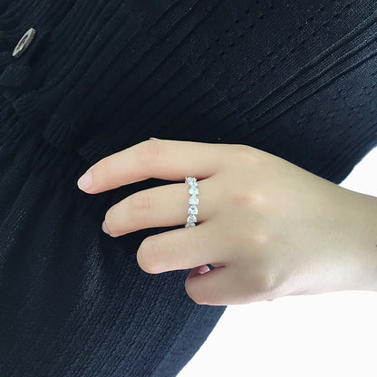 Clear Heart Eternity Ring