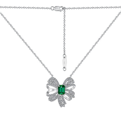 Emerald Bow Necklace