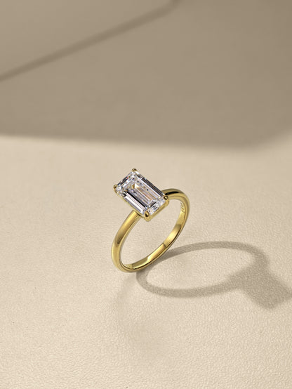 Emerald Cut Gold Ring