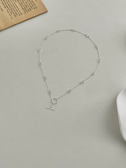 Minimalist Circle Silver Necklace