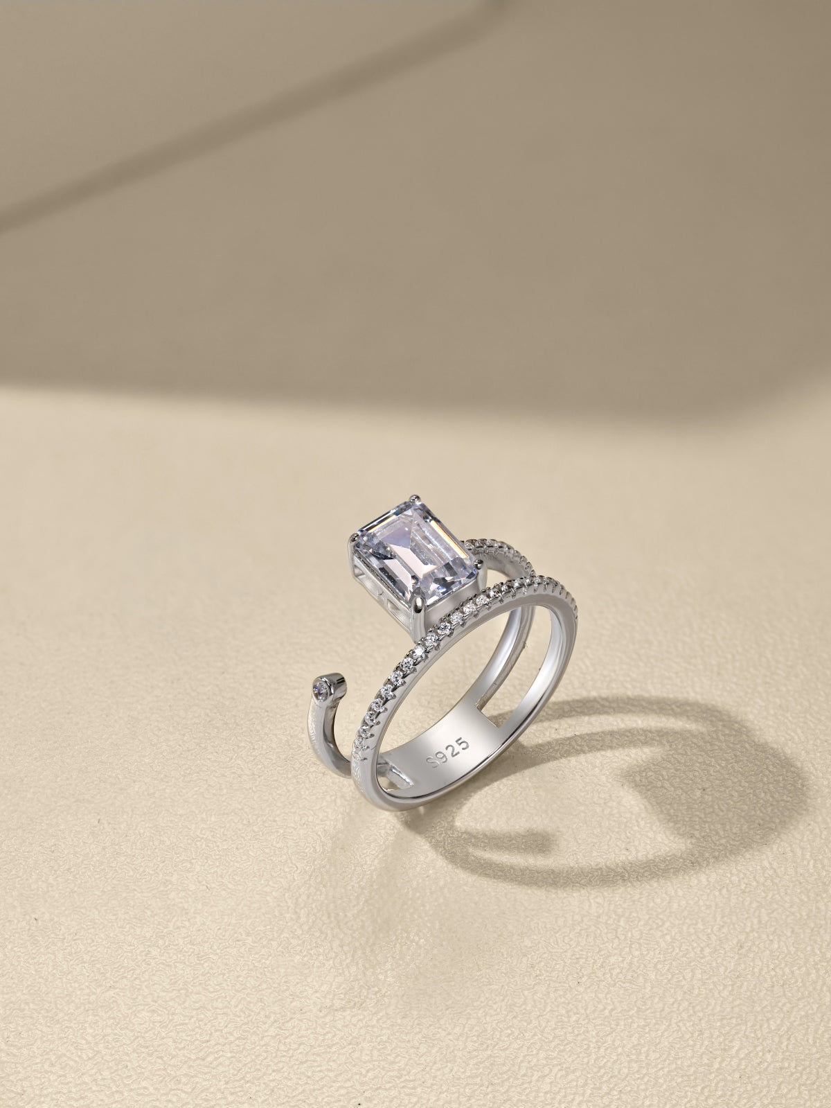 Emerald Cut Solitaire Ring