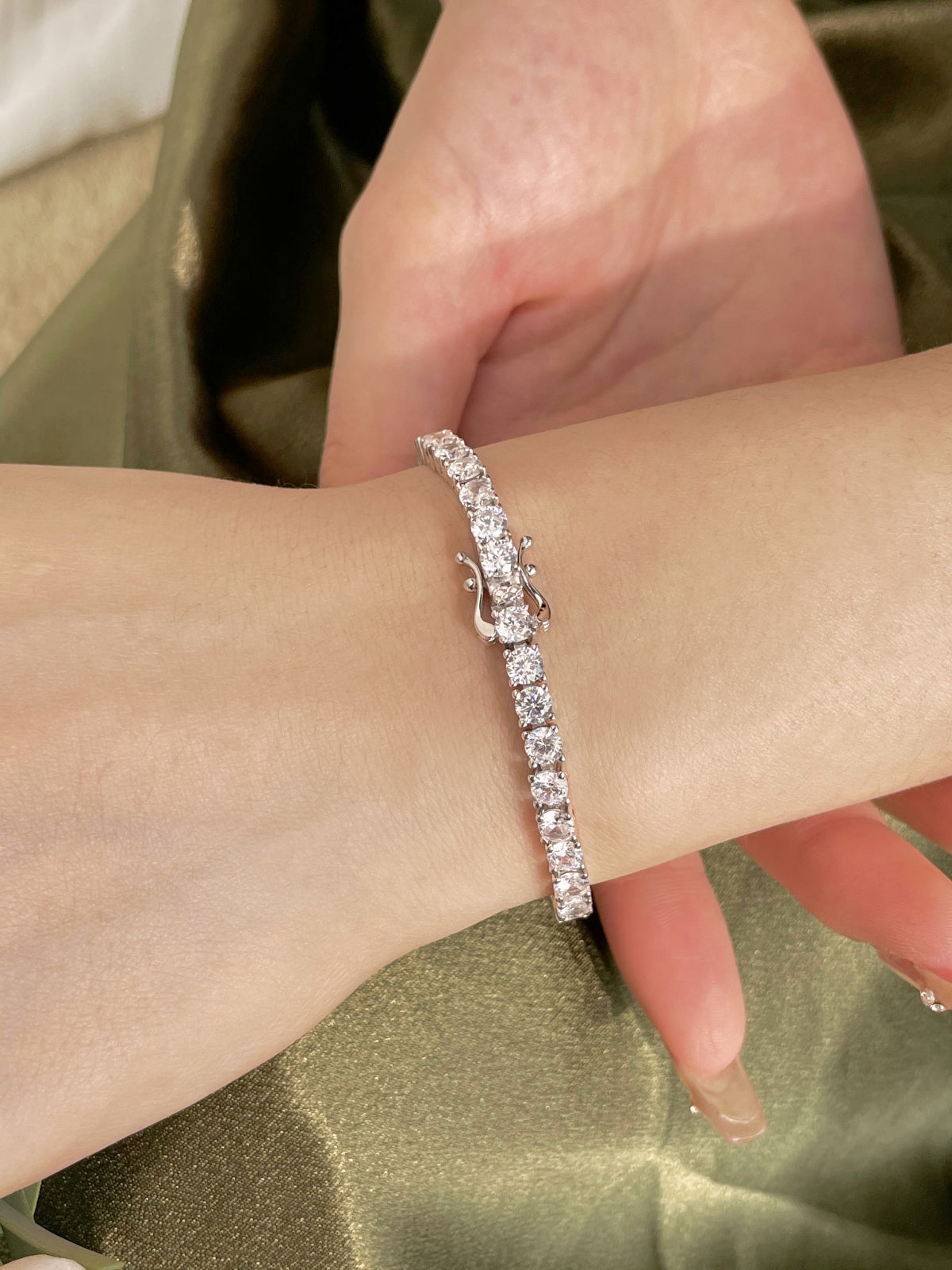 Classic Silver Tennis Bracelet