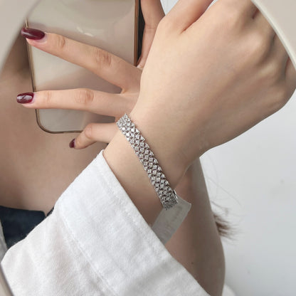 Silver Cluster Bracelet