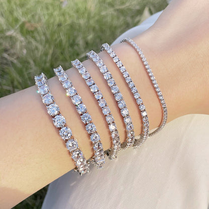 Classic Silver Tennis Bracelet