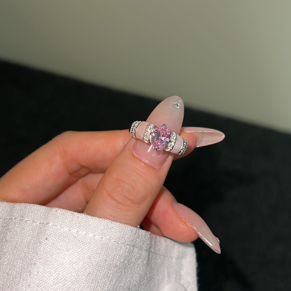 Elegant Pink Gemstone Ring