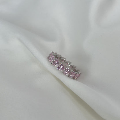 Pink Heart Eternity Ring