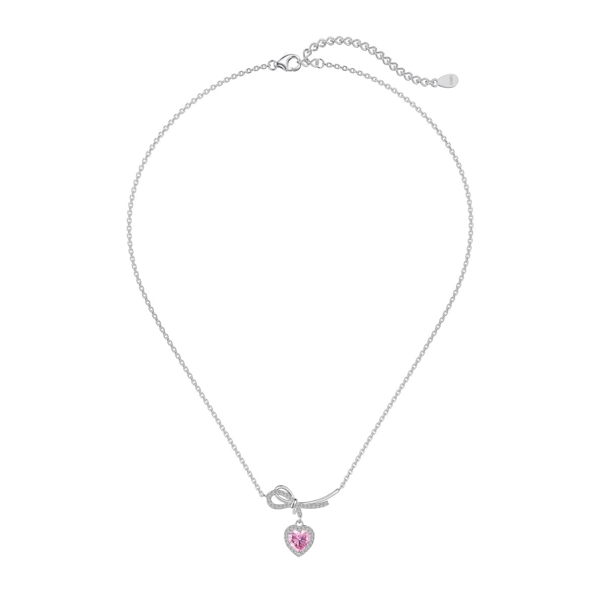 Pink Heart Pendant Necklace