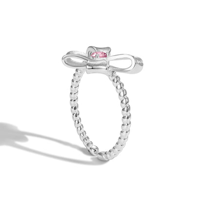 Pink Gem Bow Ring