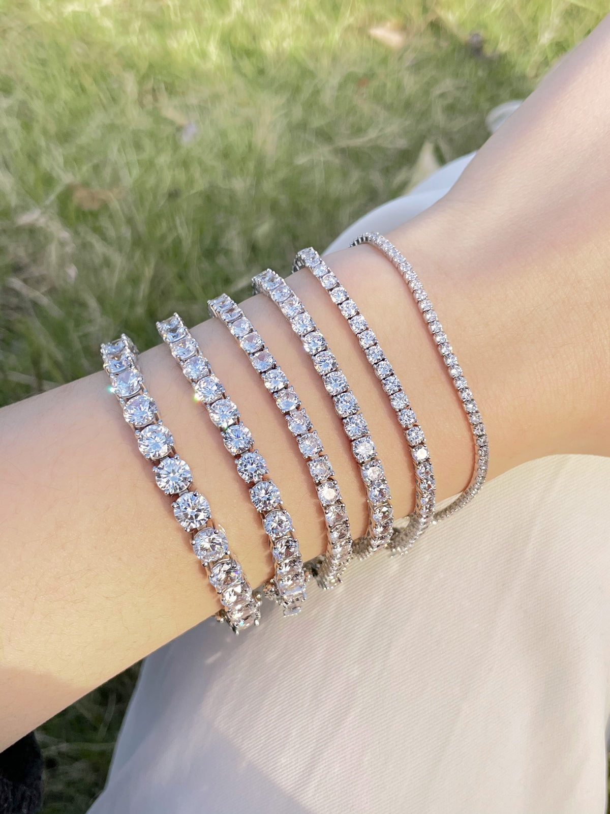 Classic Silver Tennis Bracelet