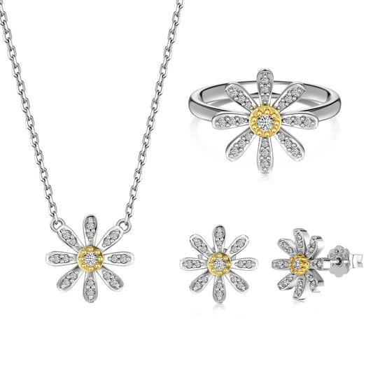 Daisy Floral Jewelry Set