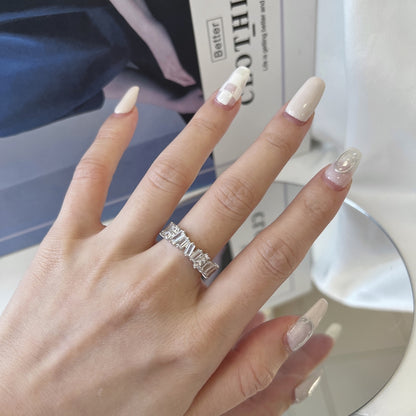 Baguette and Round-Cut Eternity Ring