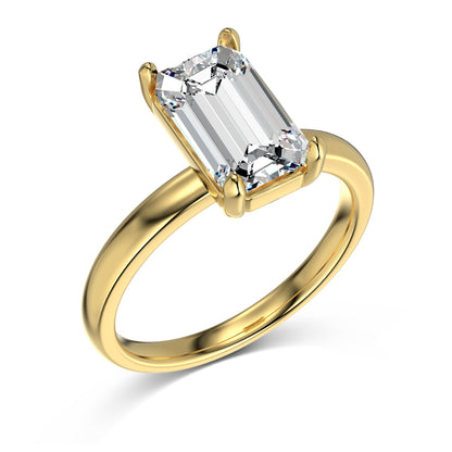 Emerald Cut Gold Ring