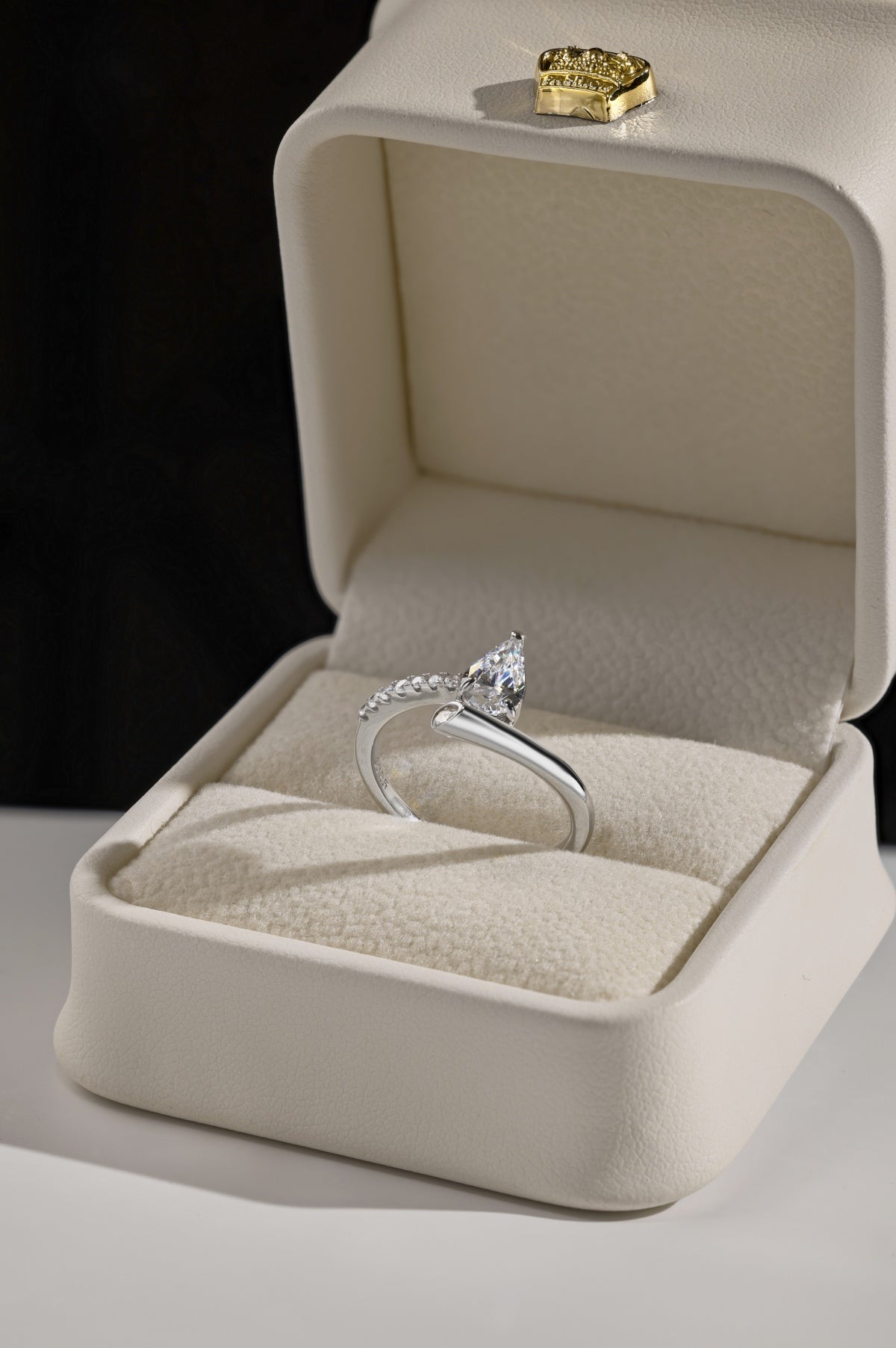 Pear Cut Solitaire Ring