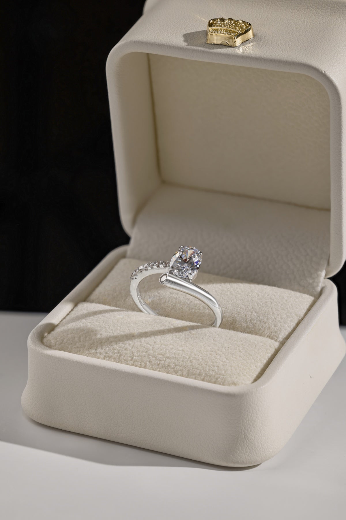 Oval Stone Solitaire Ring