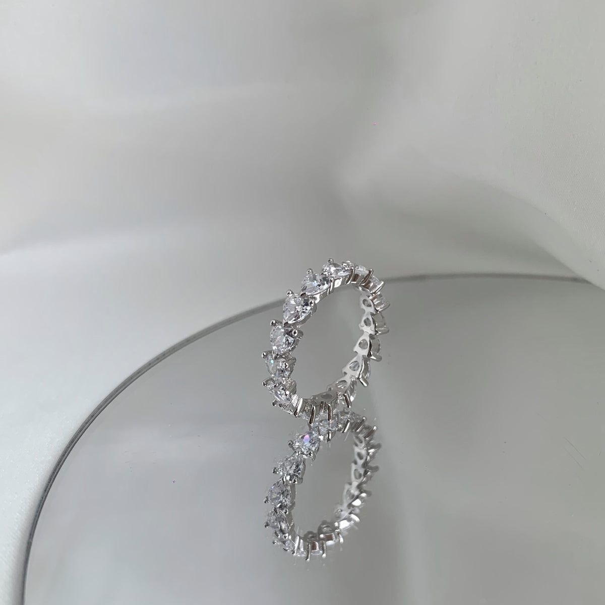 Clear Heart Eternity Ring