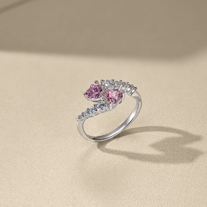 Pink Heart-shaped Gemstone Ring