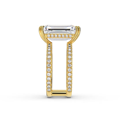 Emerald Cut Gold Statement Ring