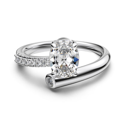 Oval Stone Solitaire Ring