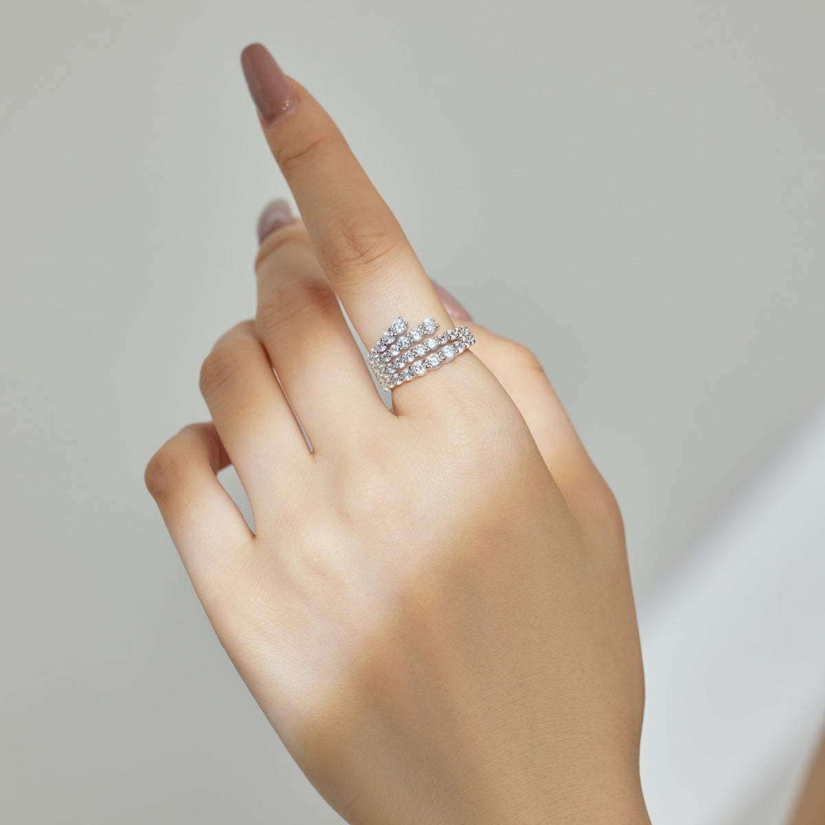 Multi-Row Diamond Ring