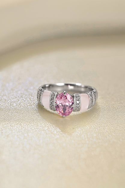 Elegant Pink Gemstone Ring