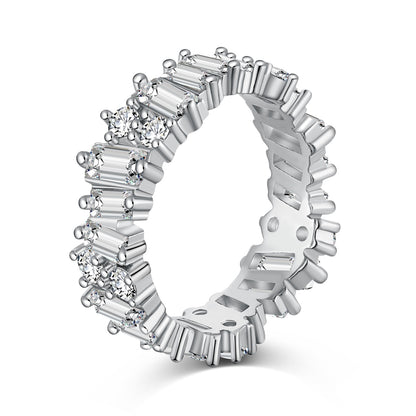 Baguette and Round-Cut Eternity Ring