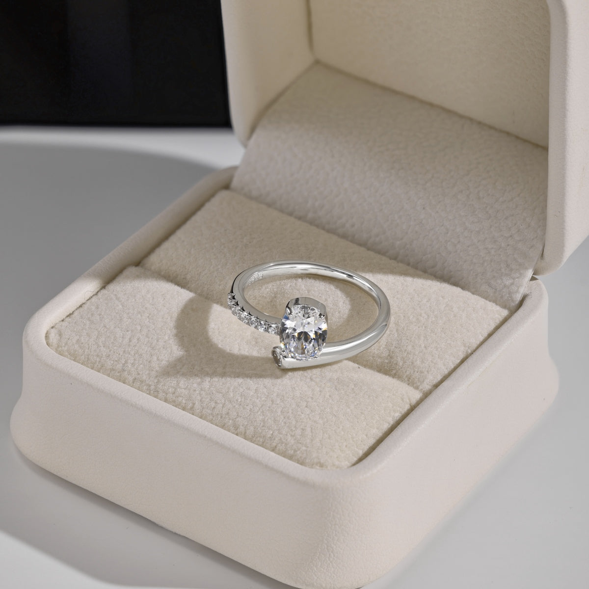 Oval Stone Solitaire Ring