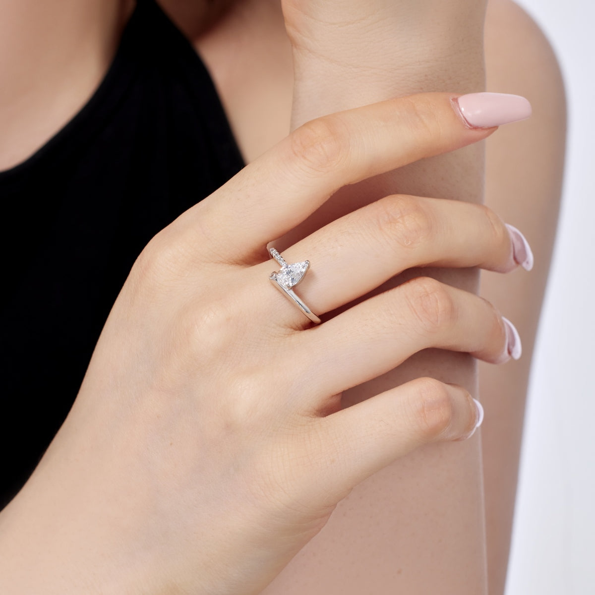 Pear Cut Solitaire Ring