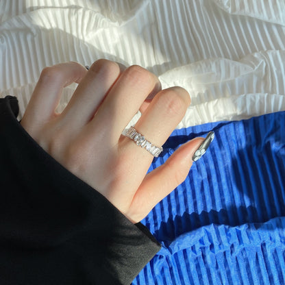 Baguette and Round-Cut Eternity Ring