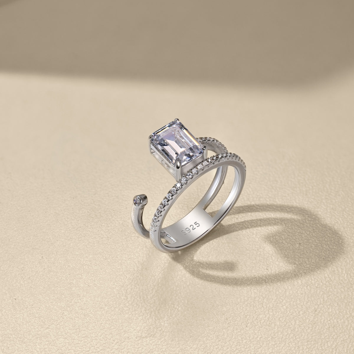 Emerald Cut Solitaire Ring