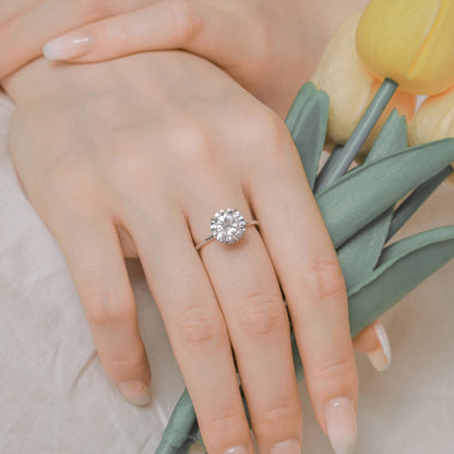 Solitaire Round-Cut Engagement Ring