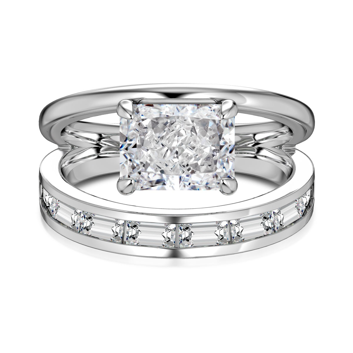 Dual Band Engagement Ring