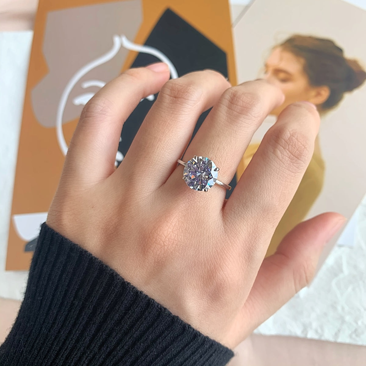 Solitaire Round-Cut Engagement Ring