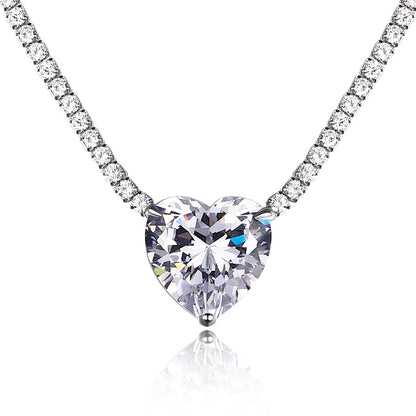 Heart-Cut Diamond Necklace