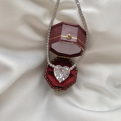 Heart-Cut Diamond Necklace