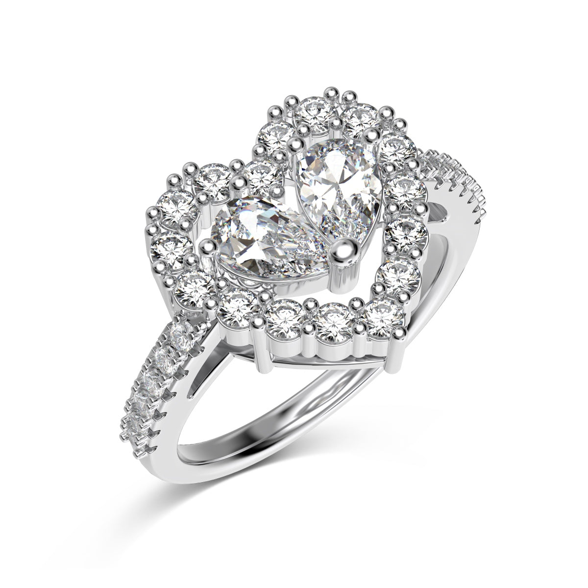 Heart-Shaped Diamond Ring