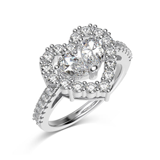 Heart-Shaped Diamond Ring