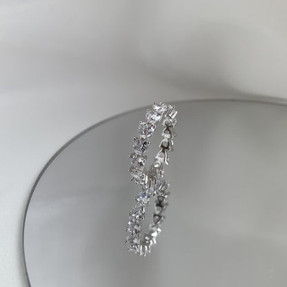 Clear Heart Eternity Ring