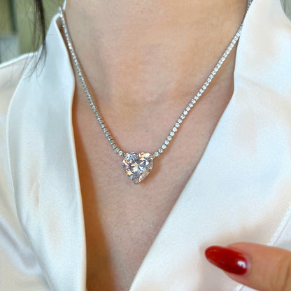 Heart-Cut Diamond Necklace