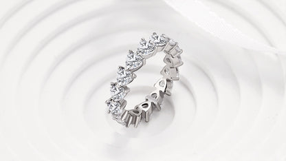 Clear Heart Eternity Ring