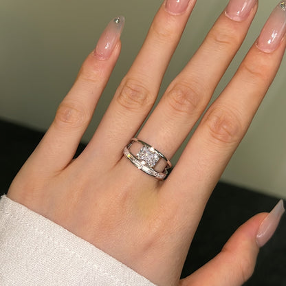 Dual Band Engagement Ring