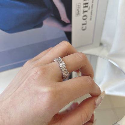 Baguette and Round-Cut Eternity Ring