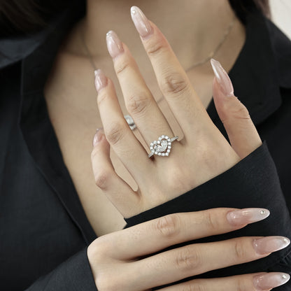 Heart-Shaped Diamond Ring