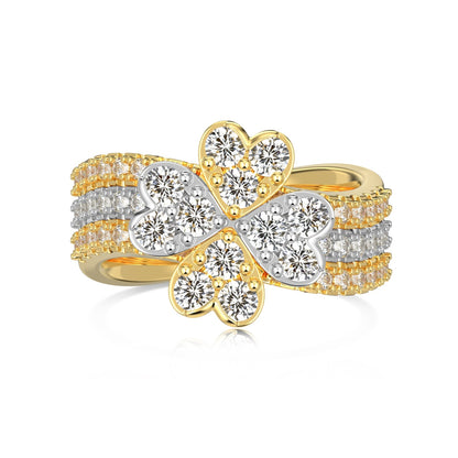 Floral Cluster Ring – Gold