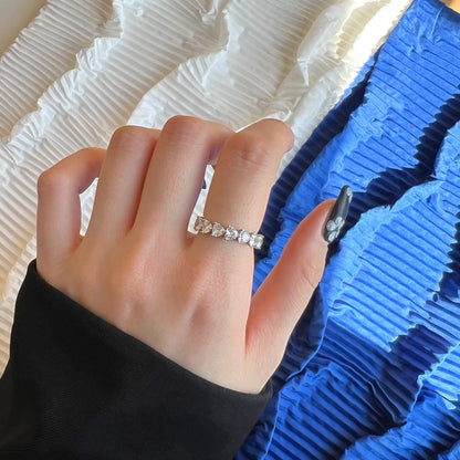 Clear Heart Eternity Ring